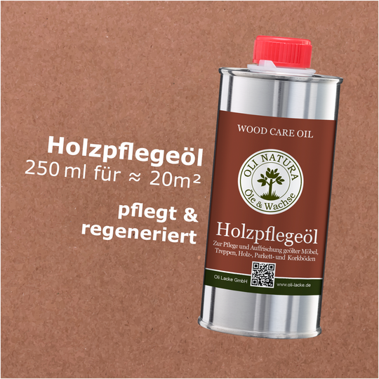Das Holzpflegeöl frischt geölte Oberflächen wieder auf und erneuert die Schutzwirkung