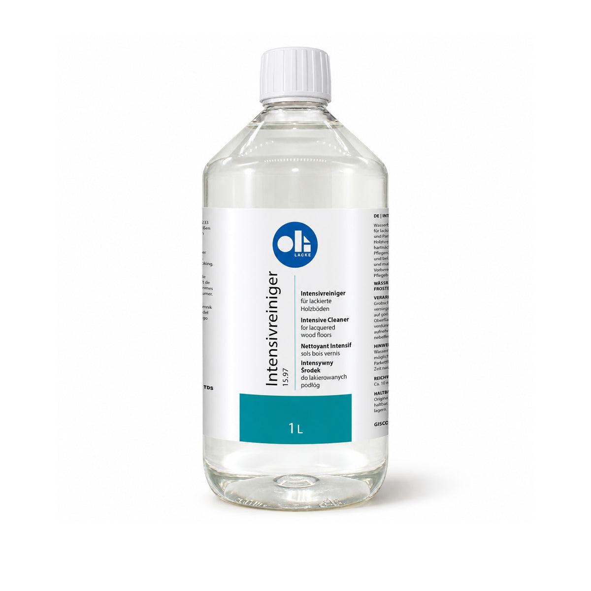 OLI AQUA Intensivreiniger 15.97 für lackierte Holzböden, 1-Liter-Flasche