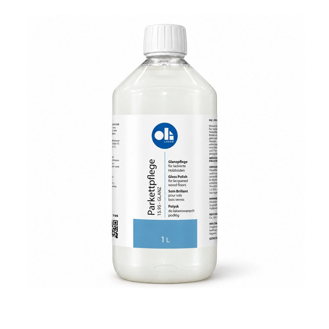 OLI AQUA Parkettpflege 15.95 Glanz für lackierte Holzböden, 1-Liter-Flasche