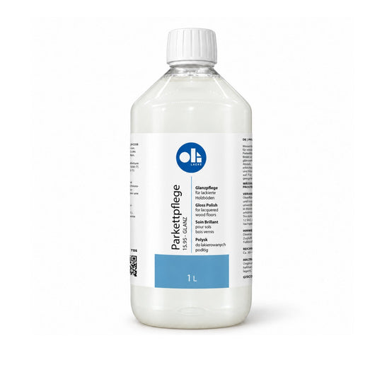 OLI AQUA Parkettpflege 15.95 Glanz für lackierte Holzböden, 1-Liter-Flasche