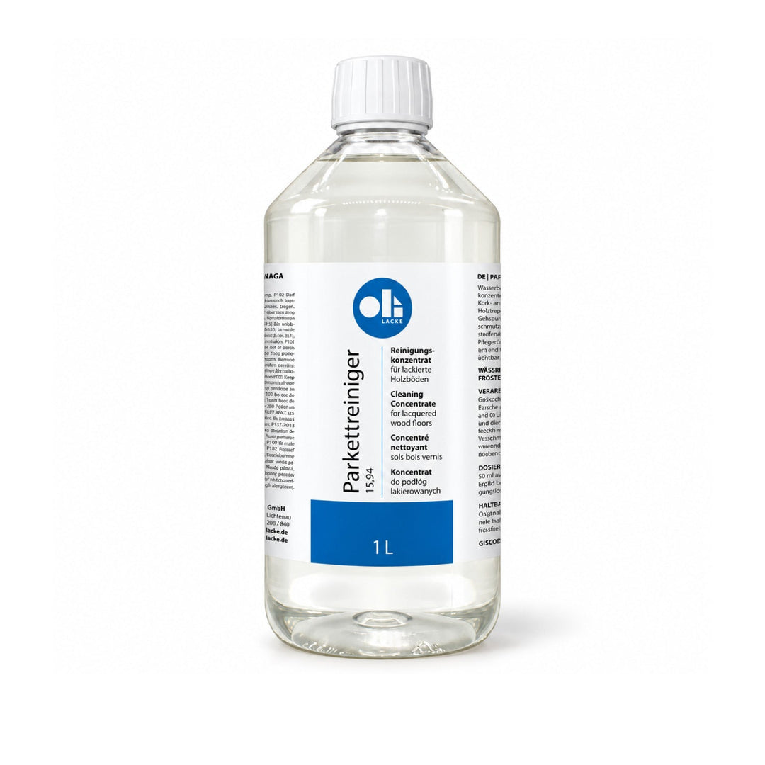 OLI AQUA Parkettreiniger 15.94 für lackierte Holzböden, 1-Liter-Flasche