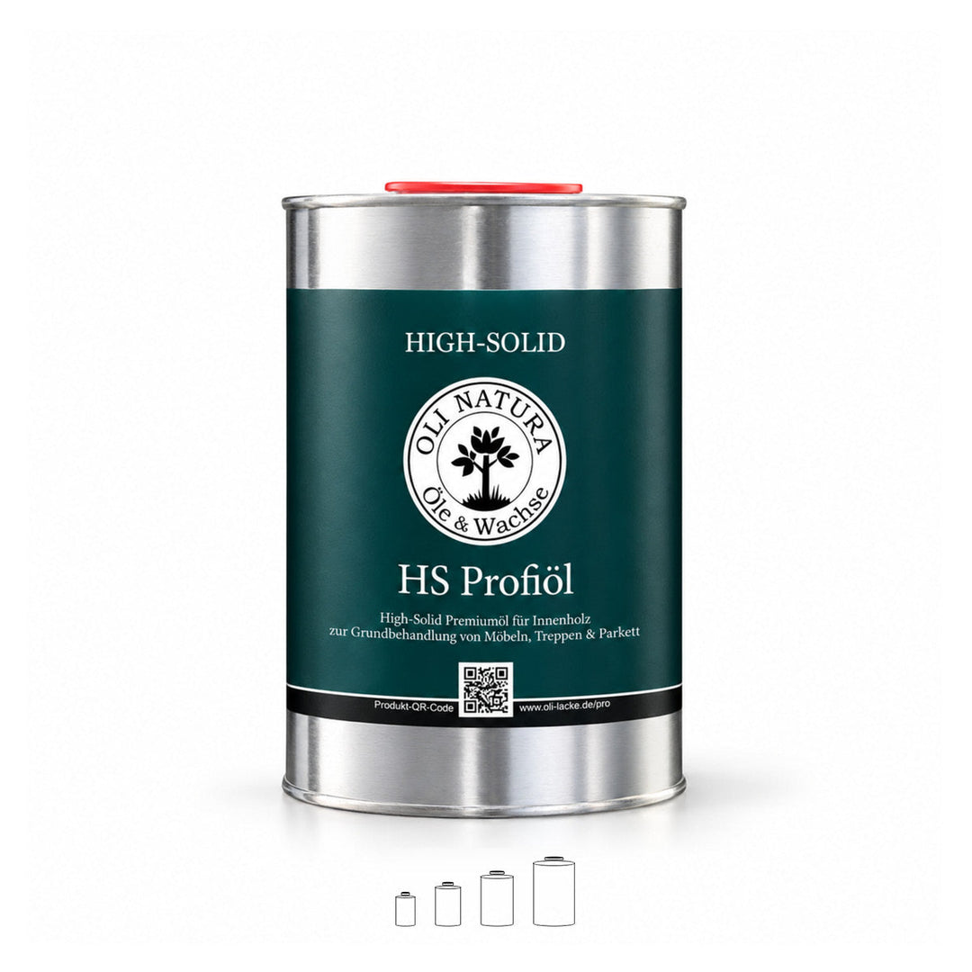 OLI NATURA HS Profiöl NATUR im 1-Liter-Metallgebinde mit rotem Verschluss.